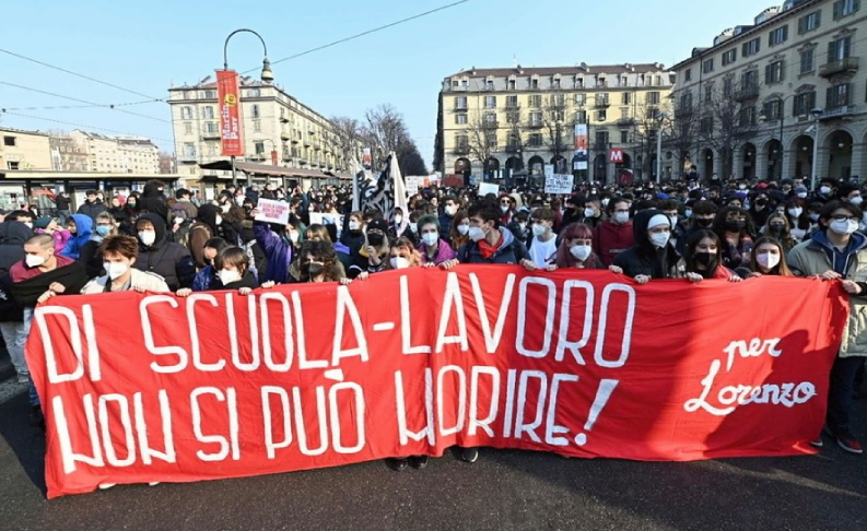 At the beginning of 2022, student protests took place all over Italy