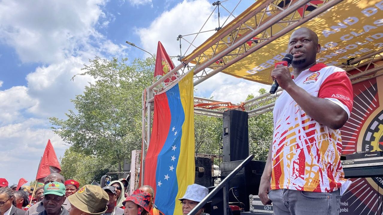 “It is Venezuela today. It will be South Africa tomorrow,” warns its largest trade union