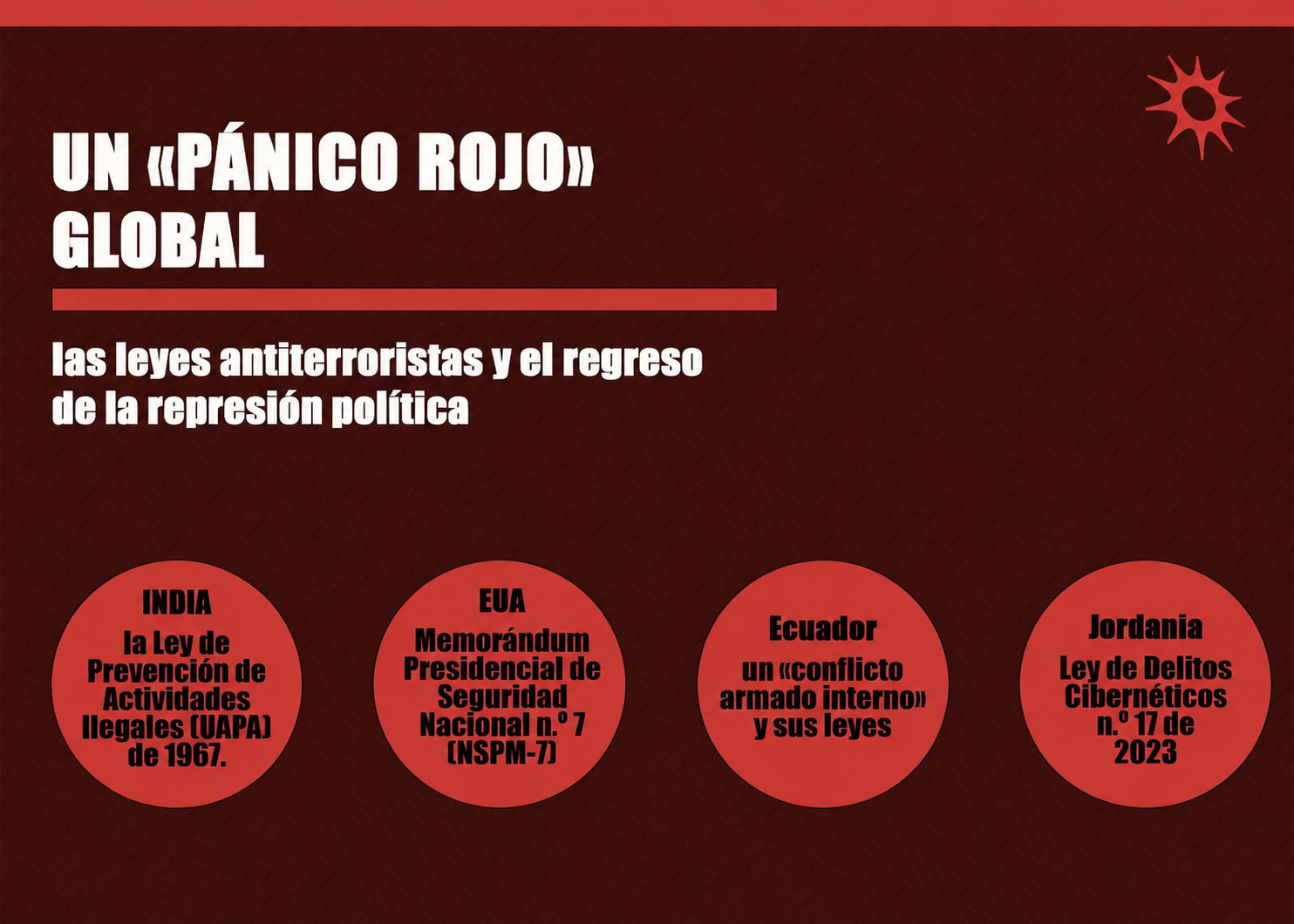 Un «pánico rojo» global: las leyes antiterroristas y el regreso de la represión política